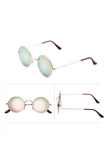 NIFG Lunettes de soleil pour femmes conduisant des lunettes de soleil rondes rétro, B