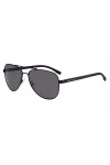 BOSS 0761/S NR 10G 60 Sunglasses, Noir Mtblk Black/BRW Grey , Homme