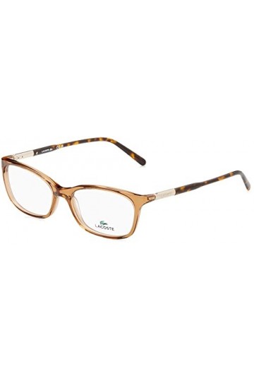 Lacoste L2900 Lunettes de Soleil, Transparent/Marron, 55 Femme