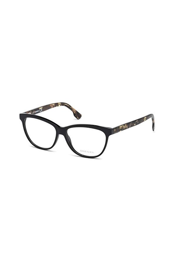 DIESEL DL5188 001 53 Lunettes de Soleil, Noir Nero LUCIDO , Femme