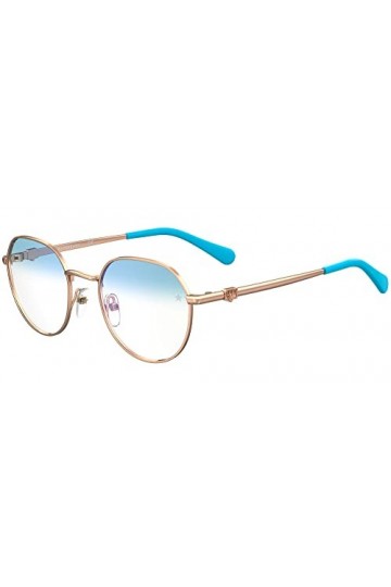 CHIARA FERRAGNI CF 1012/BB, Lunettes de Soleil Femme, Or Gold/Blue Filter Lenses , 50