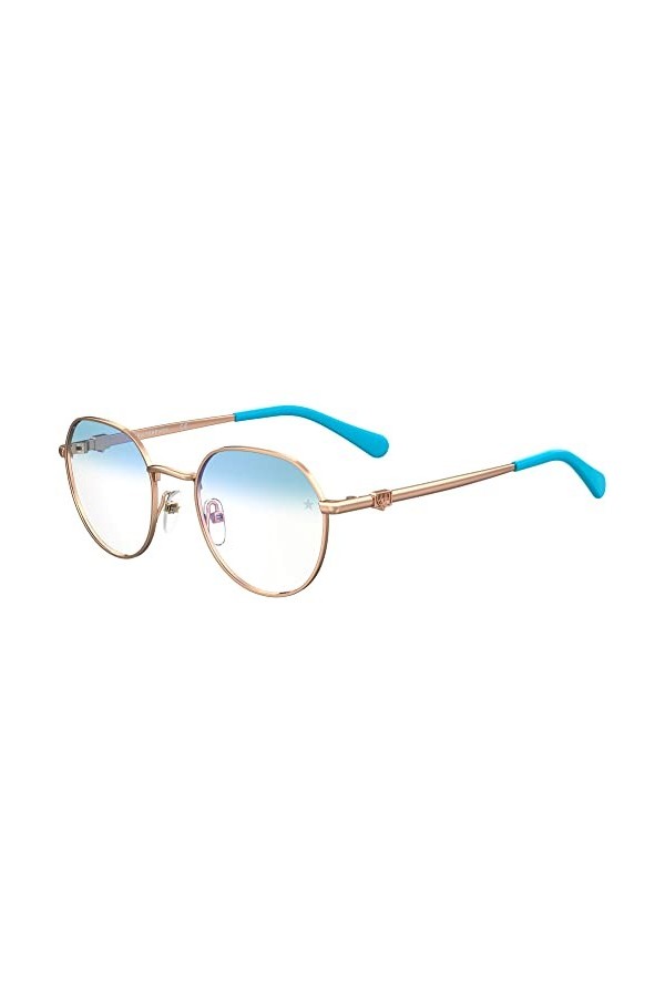 CHIARA FERRAGNI CF 1012/BB, Lunettes de Soleil Femme, Or Gold/Blue Filter Lenses , 50