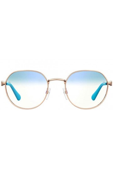 CHIARA FERRAGNI CF 1012/BB, Lunettes de Soleil Femme, Or Gold/Blue Filter Lenses , 50
