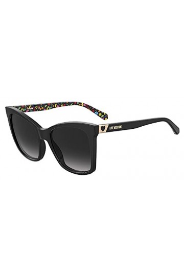 Love Moschino Lunettes de Soleil MOL034/S Black/Dark Grey Shaded 55/18/145 femme