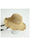 N/A/A Chapeau de Paille Pliable pour Femme - Visière dété - Chapeau de Plage - Chapeau dété WILVIKERILI