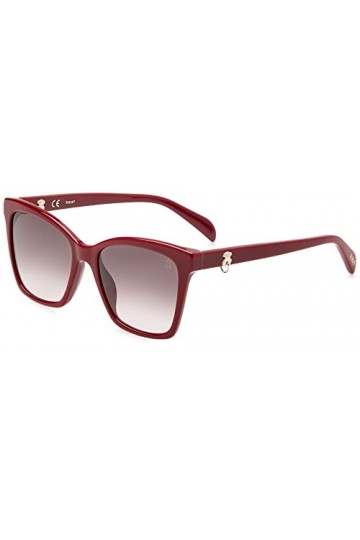 TOUS Stob50 Lunettes de Soleil, Shiny Full Bordeaux, 55 Femme