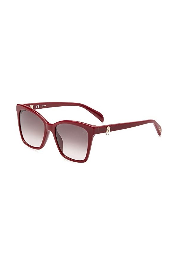 TOUS Stob50 Lunettes de Soleil, Shiny Full Bordeaux, 55 Femme