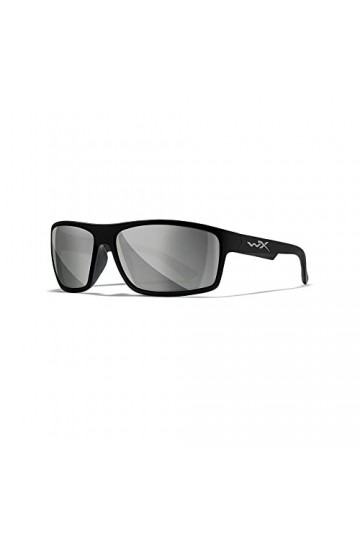 Wiley X Wx Peak Lunettes de Soleil, Noir Brillant, S-M Mixte