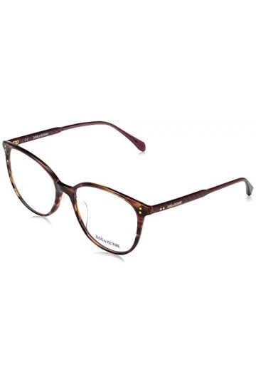 Zadig & Voltaire Vzv333 Lunettes de Soleil, Shiny Striped Havana, 53 Femme