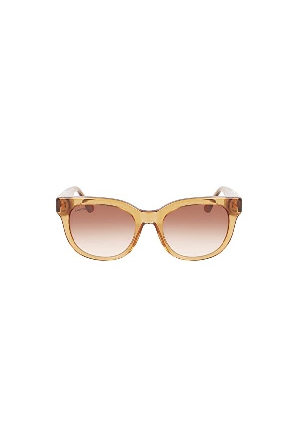 Lacoste L971s Lunettes de Soleil, Caramel Transparent, 52 Femme