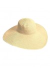 TININNA Femmes Capeline Chapeau Soleil Paille Pliage Large Grand Brim Disquette Chapeau de Plage dété Anti UV Blanc