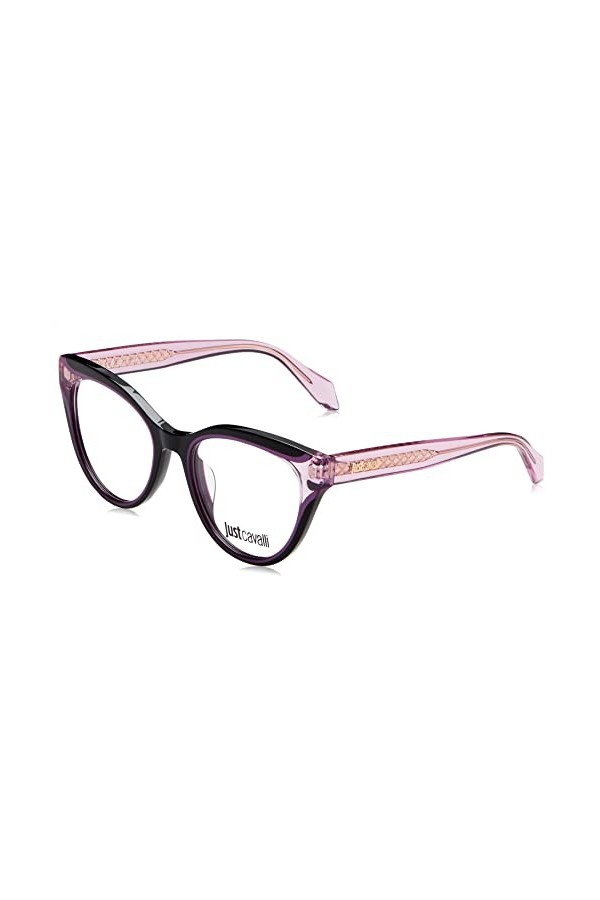 Just Cavalli Vjc001v Lunettes de Soleil, Noir W/Violet Part, 51 Femme