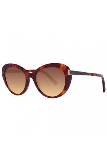 Swarovski Sk0327 Lunettes de Soleil, Dark Havana, 53 Femme