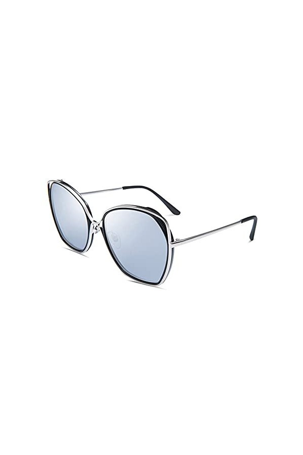 ZJH Lunettes de Soleil pour Femmes en Forme de Papillon en Forme de Protection UV polarisée polarisée à la Mode rétro Cadre d