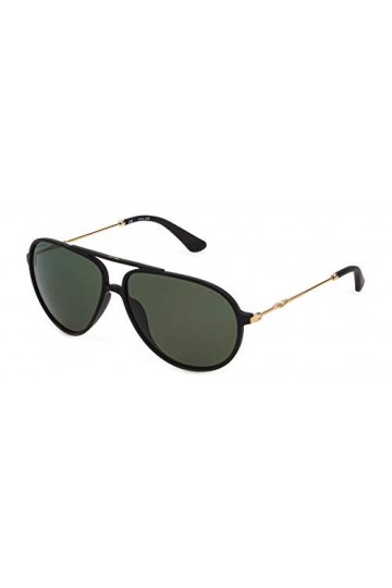 Police SPLD39 Sunglasses, Matte Black/Green, 61 Unisex