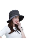 Unisexe Chapeau de Seau Été Printemps Chapeau de Soleil Anti-UV Respirant Chapeau de Pêche Réglable Capeline de Plage Pliable