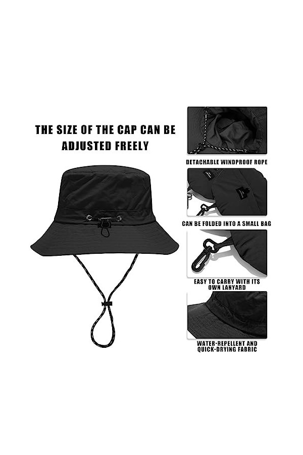 TAFACE 1pcs Chapeau De Seau Pliable, Chapeau De Plage De Voyage Pliable, Chapeau De Soleil Pliable, Chapeau DÉté De Protecti