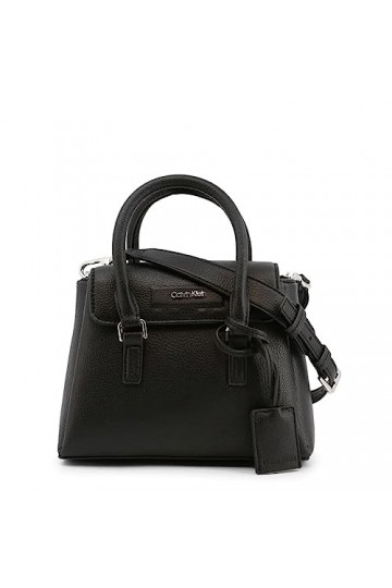 Calvin Klein Dressed Mini Tote W/Flap, Habillé Femme, CK Black, Taille Unique