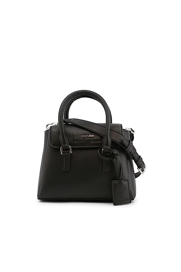 Calvin Klein Dressed Mini Tote W/Flap, Habillé Femme, CK Black, Taille Unique