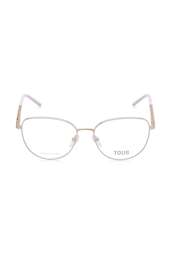 TOUS Eyeglass Frame Vto464 Shiny Rose Gold W/Liliac Parts 54/16/135 Femme Lunettes de Soleil