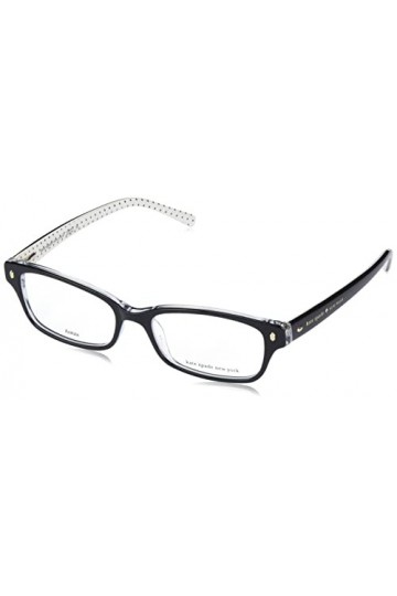 Kate Spade New York Lucyann Sunglasses, Black Pattern White, 51 Unisex