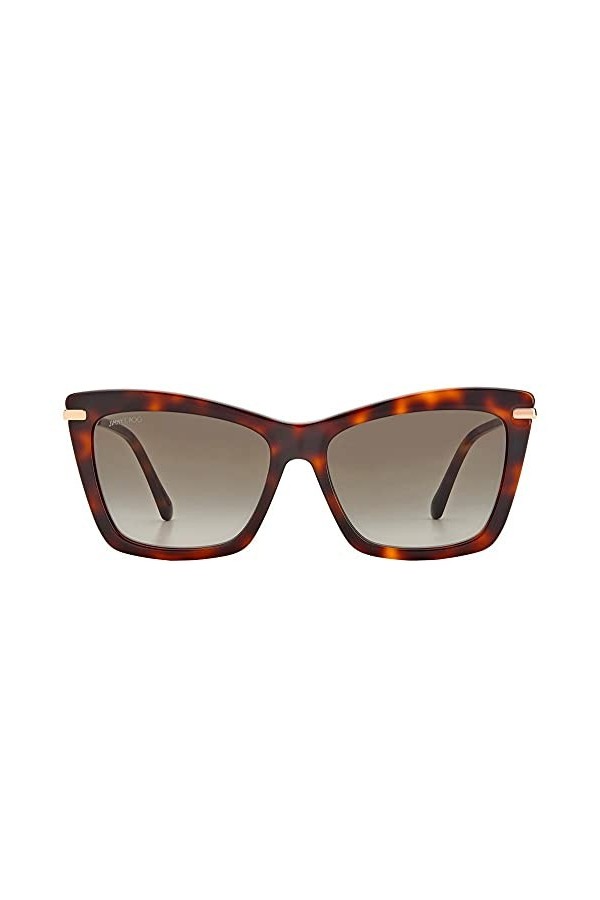 Jimmy Choo Lunettes de Soleil SADY/S Dark Havana/Brown Shaded 56/16/145 femme