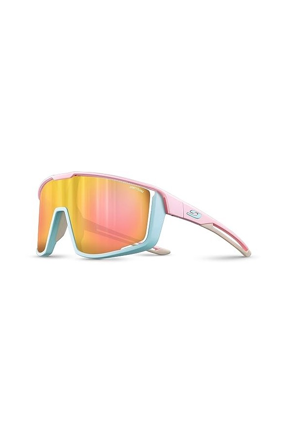 Julbo Fury Lunettes de Soleil, Rose Pastel/Bleu Clair, Taille Unique Mixte