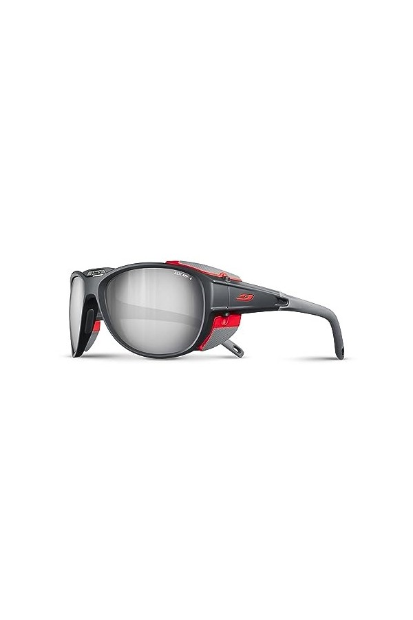 Julbo Explorer 2.0 Lunettes de Soleil Homme, Gris Anthracite/Orange , Taille Unique