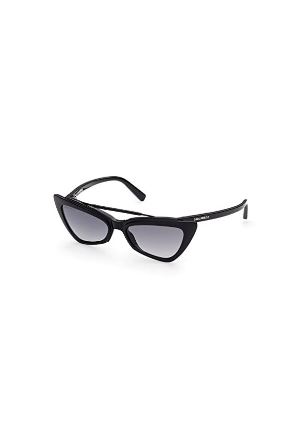 Dsquared2 Lunettes de soleil DQ0370 DELIA 01B Lunettes de soleil Femme Couleur Black smoke taille des verres 55 mm