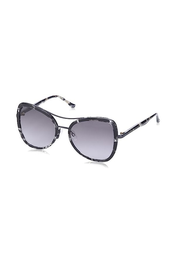 Donna Karan DO503S 43925 Sunglasses, 010 Black Grey Tortoise, 55 Unisex