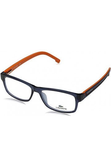 Lacoste L2707 53 Sunglasses, 421 Blue Steel/Orange, Unisex