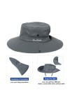 Chapeau de soleil pour femme - Protection UV UPF 50+ - Pour femme avec trou pour queue de cheval - Pliable - Large bord - Mai