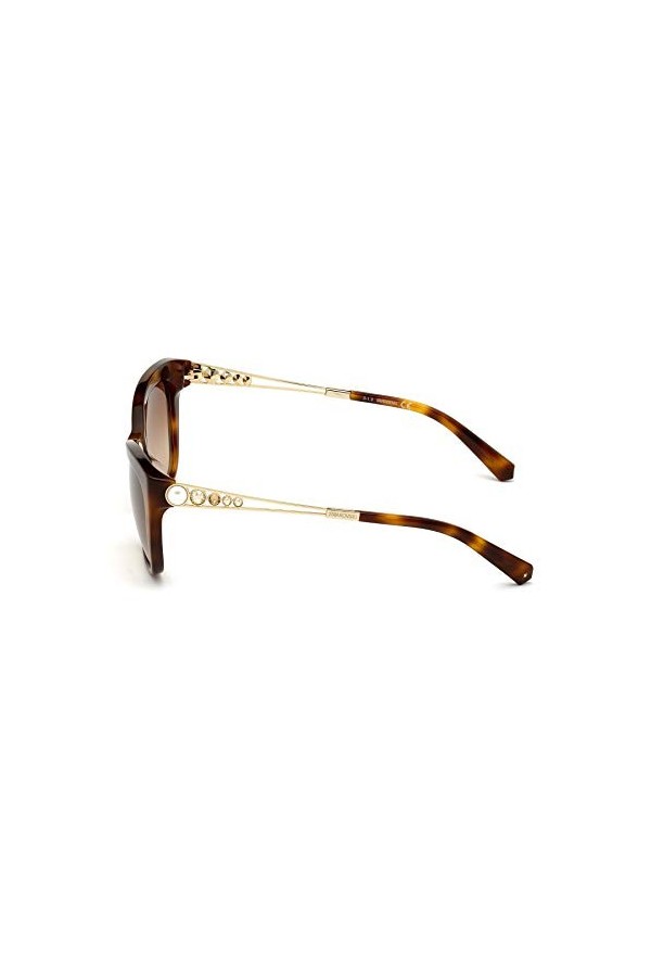 Swarovski SK0262, Lunettes de Soleil Femme, Dark Havana, 55