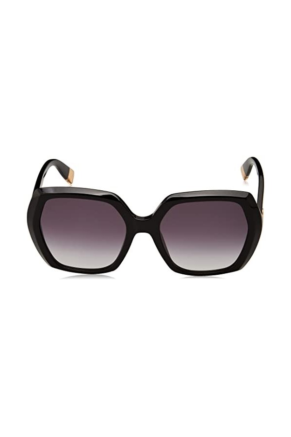 FURLA Sfu620 Lunettes de Soleil, Noir Brillant, 28 Mixte
