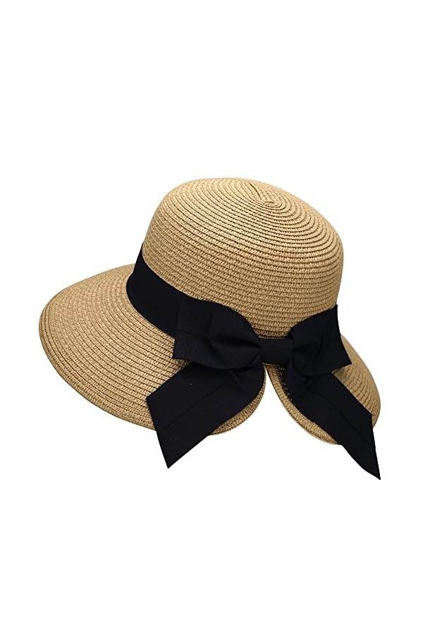 Verabella Chapeau de soleil pour femme UPF 50+ léger pliable / pliable pour femme, A-nature Chapeau de soleil, Taille unique