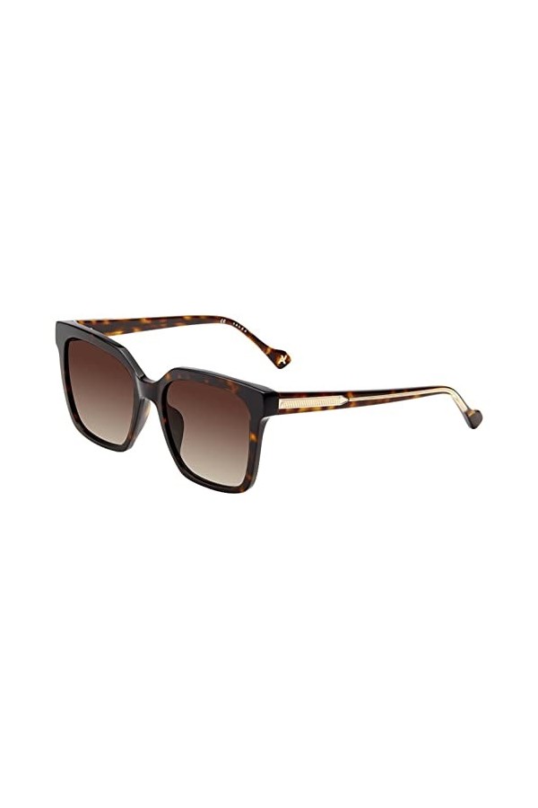 YALEA Sya055 Lunettes de Soleil, Havana foncé Brillant, 54 Femme