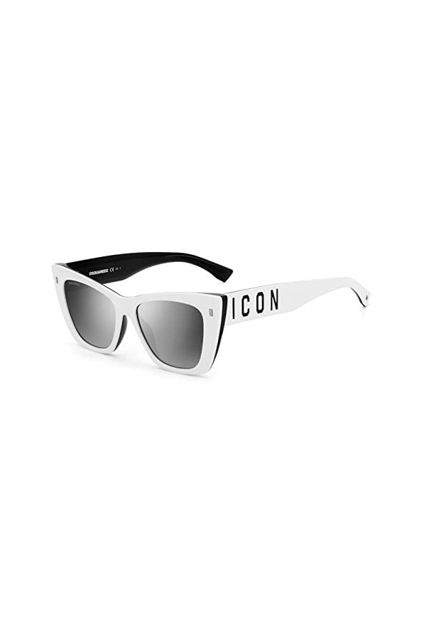 DSQUARED2 ICON Icon 0006/s Sunglasses, CCP/GO White Black, 53 Unisex