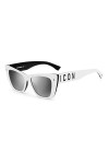 DSQUARED2 ICON Icon 0006/s Sunglasses, CCP/GO White Black, 53 Unisex