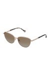 Carolina Herrera She151, Lunettes de Soleil Femme, Shiny Copper Gold with Coloured Parts