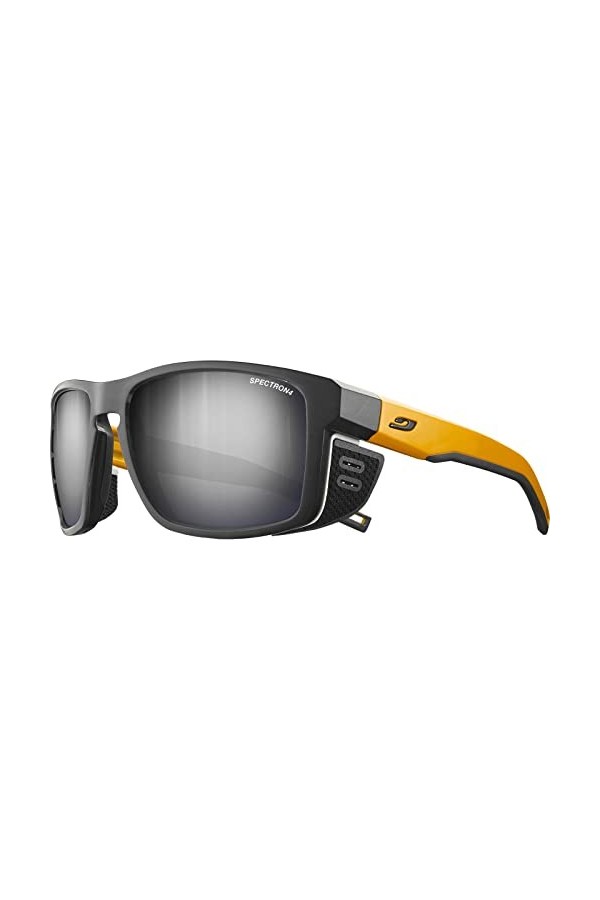 Julbo Shield Lunettes de Soleil, Noir/Jaune/Blanc, Taille Unique Homme