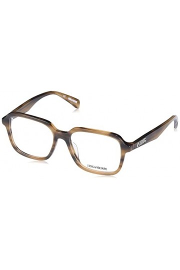 Zadig & Voltaire Vzv348 Lunettes de Soleil, Haut Bruns Brillant+Miel rayé, 53 Femme