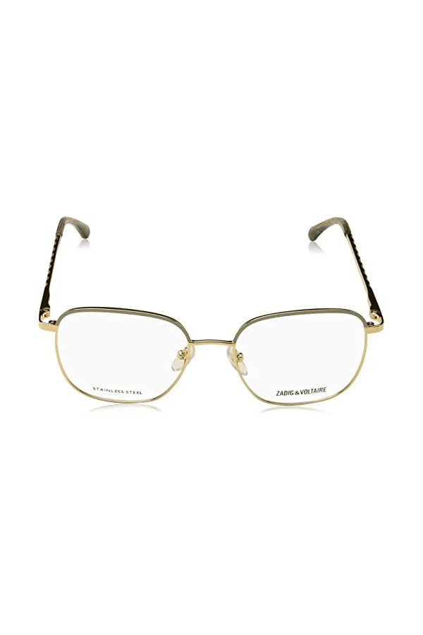 ZADIG & VOLTAIRE Vzv344 Lunettes de Soleil, Glitter Rose Gold W/Beige Parts, 51 Femme