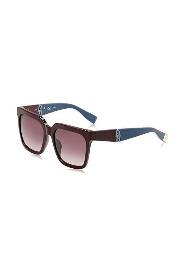 Furla SFU594 Sunglasses, Bordeaux PIENO, 55 Unisex