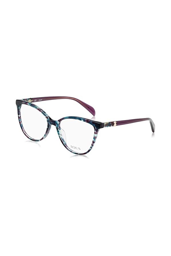 TOUS Vtob35 V Lunettes de Soleil, Multicolore-Noir/pétrole/Violet, 54 Femme