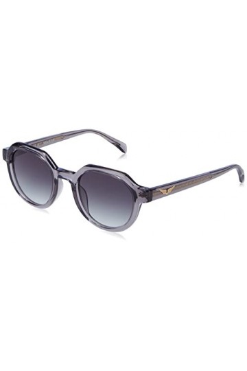 Zadig&Voltaire Femme SZV363 Lunettes de Soleil, Shiny TRANSP. Grey, 49