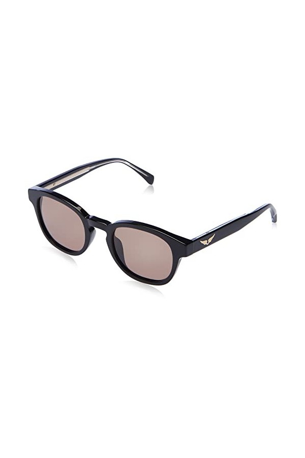 ZADIG&VOLTAIRE SZV370, Lunettes de Soleil Femme, Shiny Black, 49