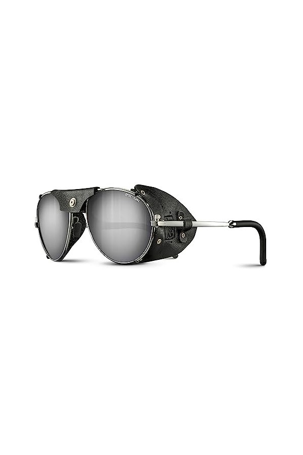 Julbo Cham Lunettes de Soleil Homme, Argent/Noir, FR : L Taille Fabricant : L