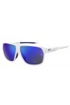 Under Armour UA Dominate Sunglasses, WWK/W1 MTWHTE Blue, 62 Unisex