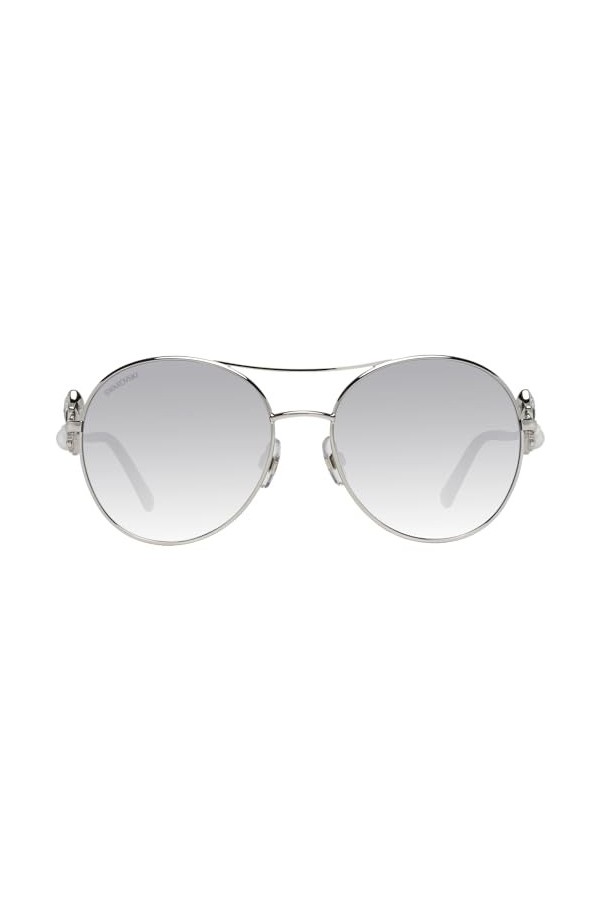 Swarovski SK0278 Lunettes de Soleil, Shiny Palladium, 55 Femme