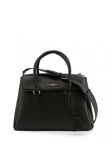 Calvin Klein Dressed Tote W/Flap, Habillé Femme, CK Black, Taille Unique
